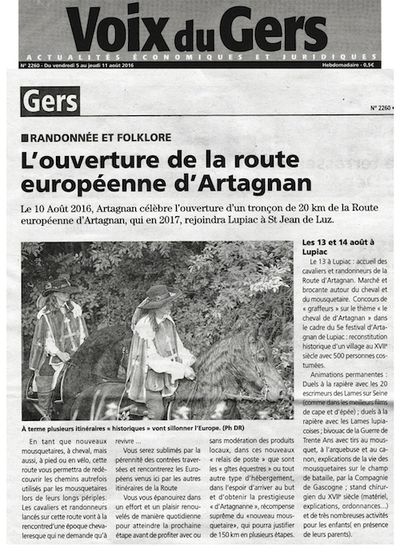 Voix du Gers – 5.8.2016